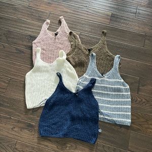 Bundle of knit tank tops